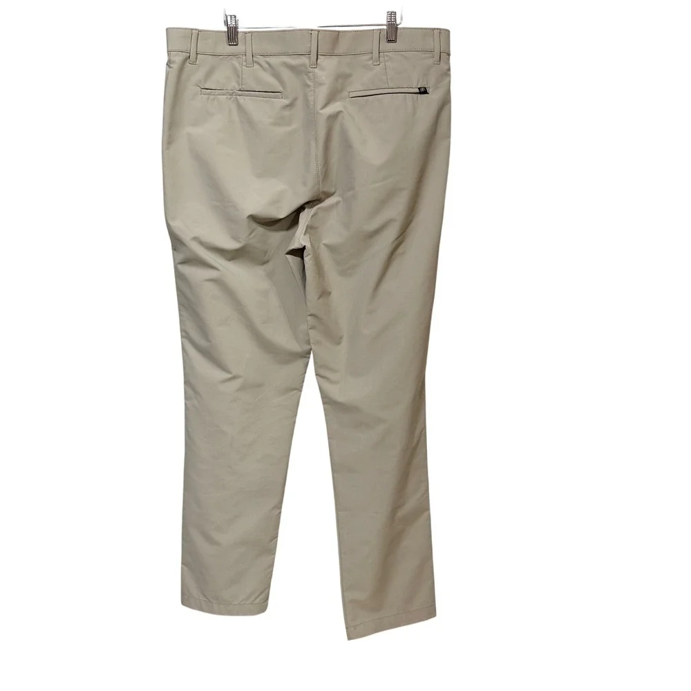 Banana Republic Mens 38x32 Performance Chino Pants Khaki Tan Tech Stretch 38x31